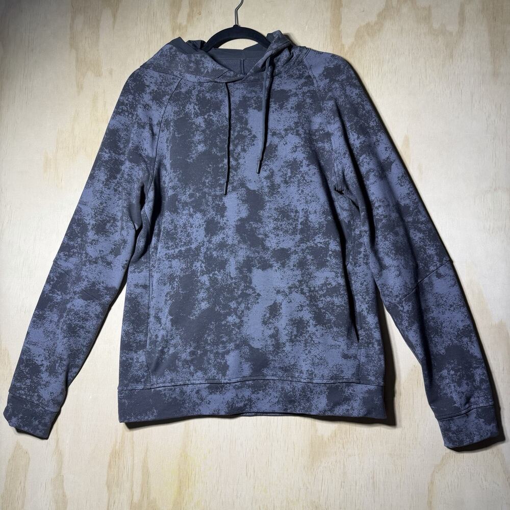 Lululemon Hoodie Mens Medium Gray Camo Pullover‎ Athletic Training Sweatshirt